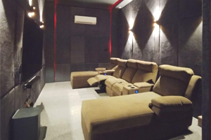 Acoustic work in home theatre